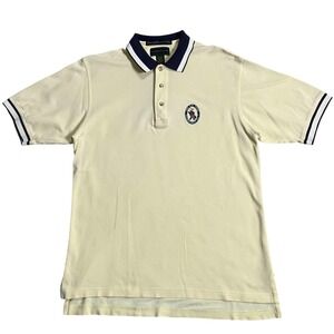 Vintage Izod Club 1999 US Open Pinehurst No 2 Polo Shirt Mens Small Yellow Pique